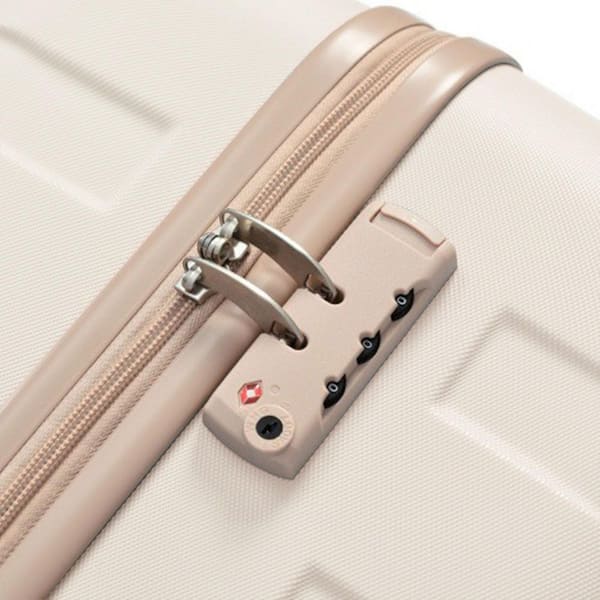 Merax Ivory and Golden Lightweight Durable 3-Piece ABS Hardshell