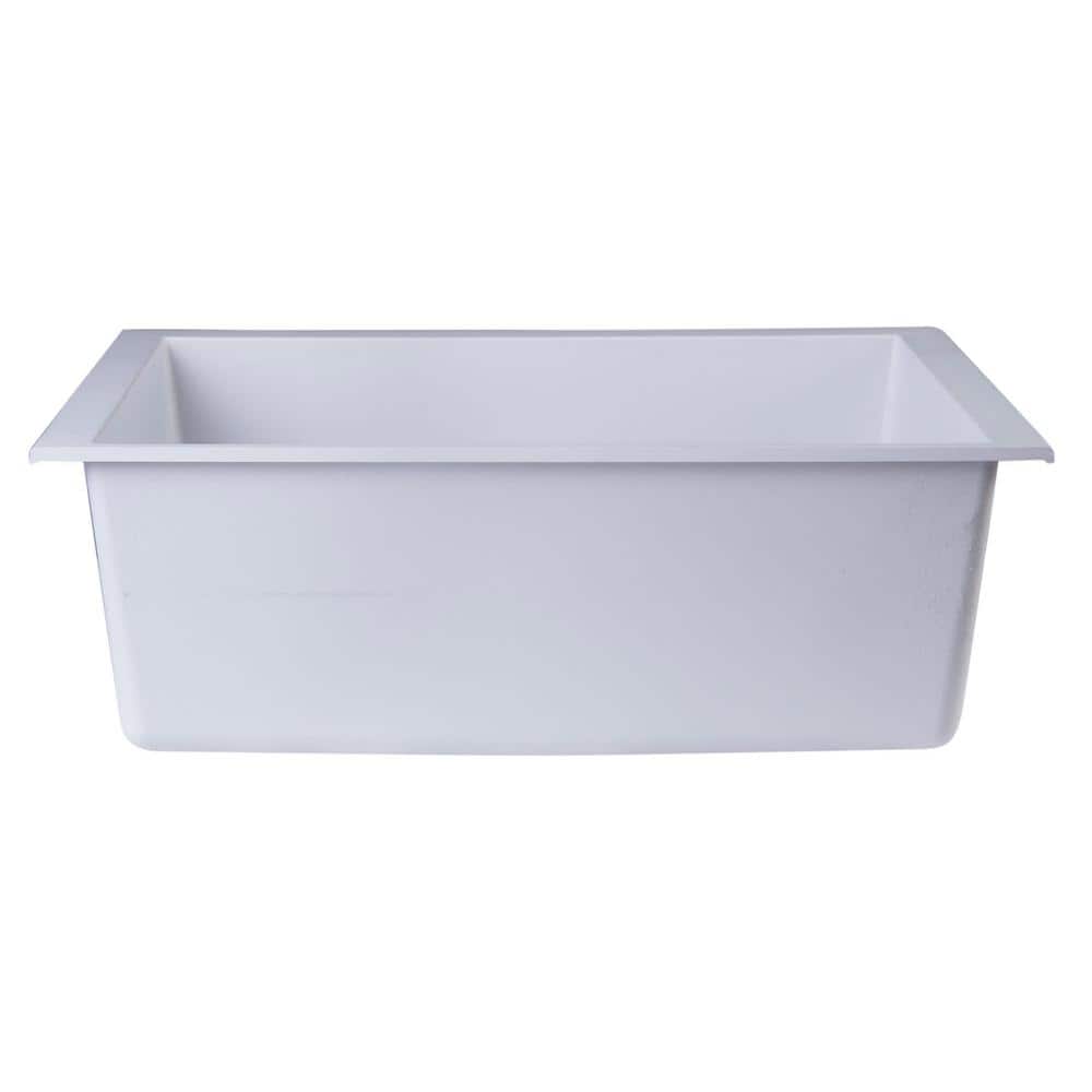 24'' White Granite Composite Undermount Kitchen Sink
