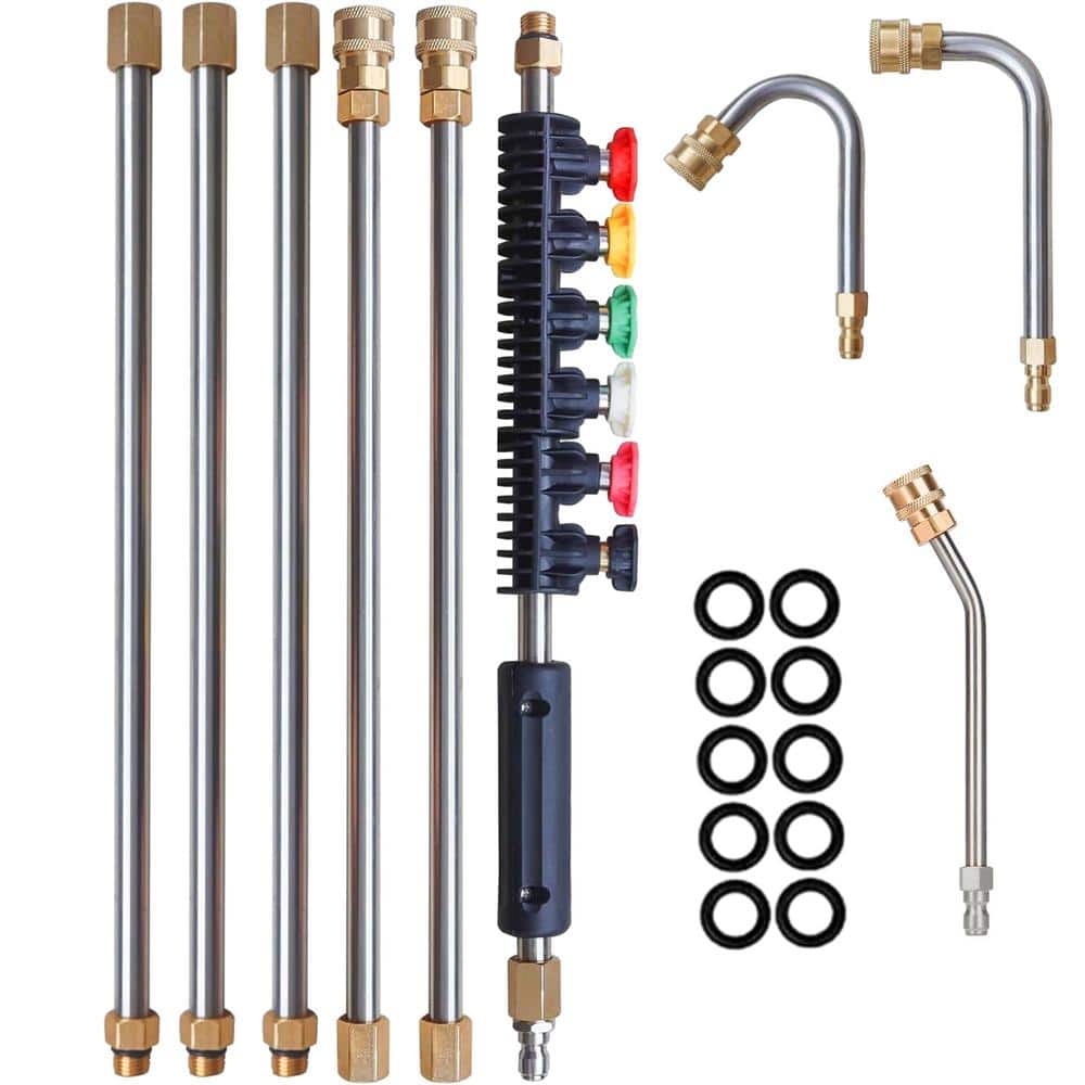 9-Pack 4000 Psi Pressure Washer Extension Wand, 1/4 in. Quick Connect Gutte