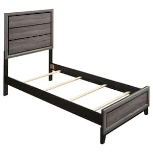 Watson Gray Oak Wood Frame Twin Panel Bed