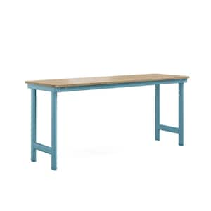 Work Table 72 in.-Modern Blue in Bamboo