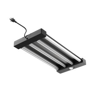 2 ft. 55 Watt Equivalent Integrated LED Black/Gray 4-Light Motion Control Garage Light, Bright White