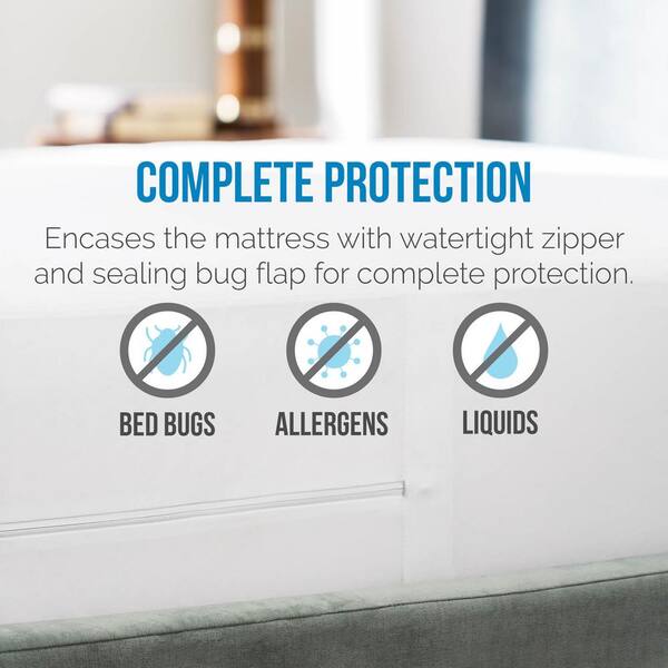 lucid zippered mattress encasement bed bug and waterproof protector