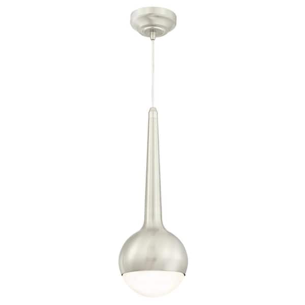 7-1/2-Watt Brushed Nickel Integrated LED Mini Pendant