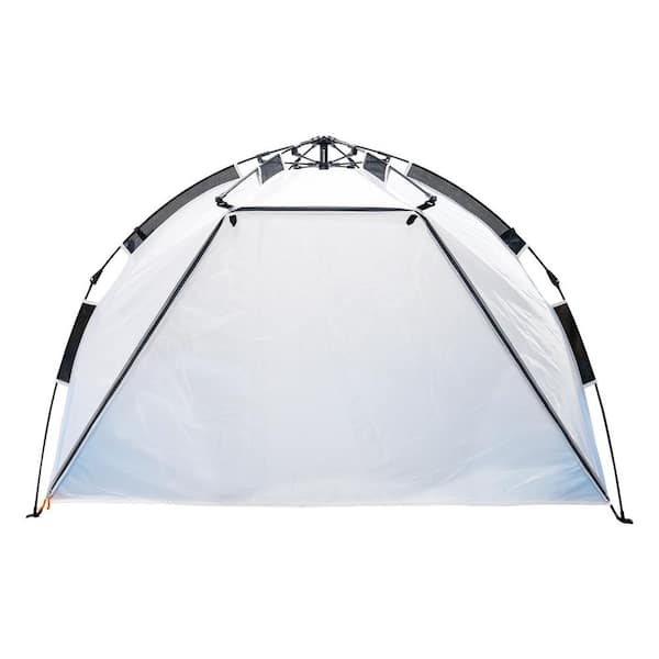 3/4-Person Polyester Portable Beach Tent in Blue with UPF 50+