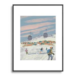 Britt Does Design Winter Ski Trip Metal Framed Travel Art Print 18 in. x 24 in.