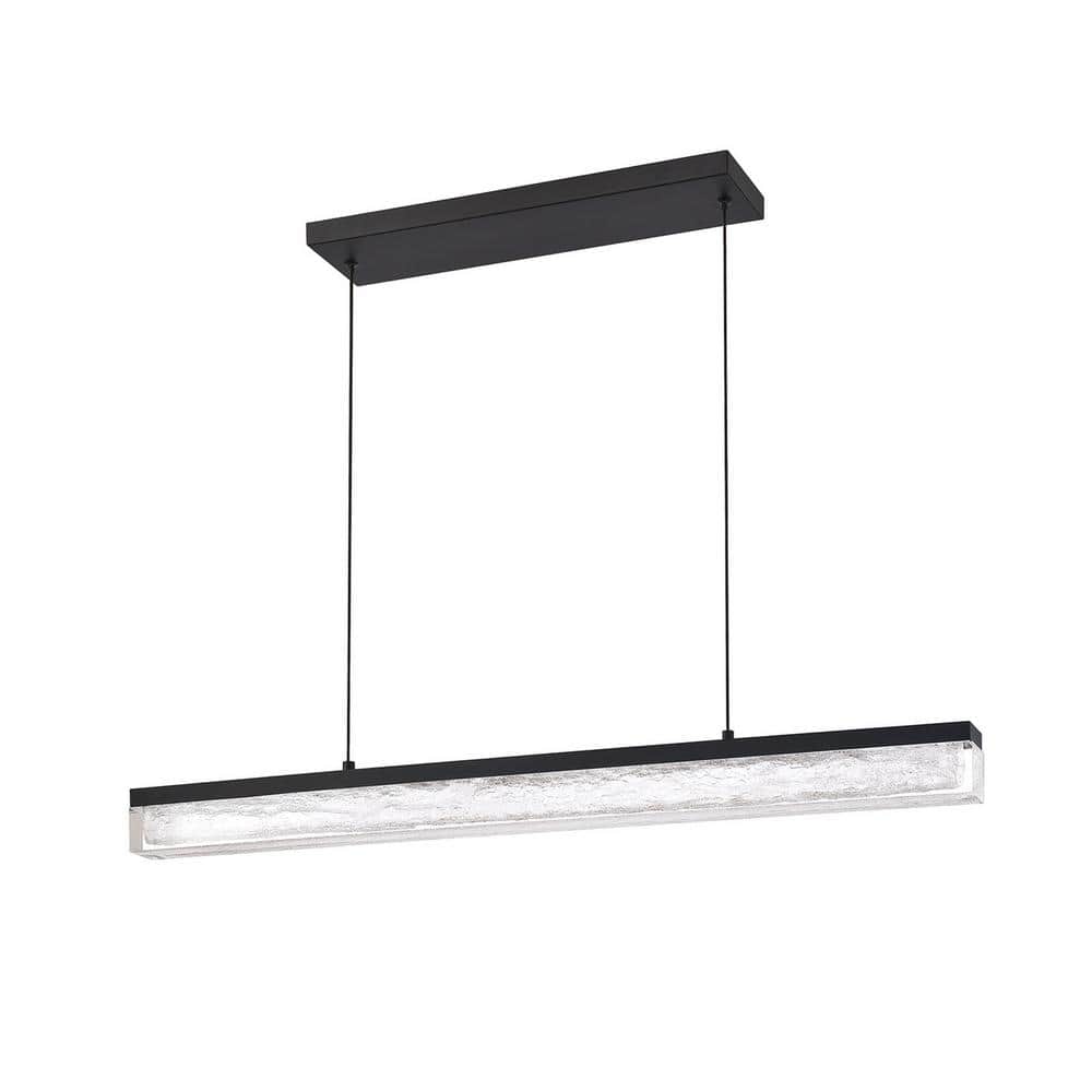 Kendal Lighting BLACK ICE 1-Light Black Tubed Integrated LED Pendant ...
