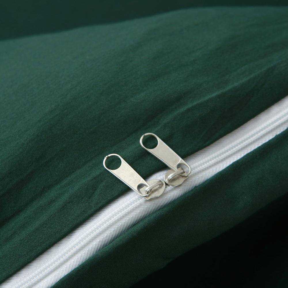 Emerald Green King Size Polyester Duvet Cover Set
