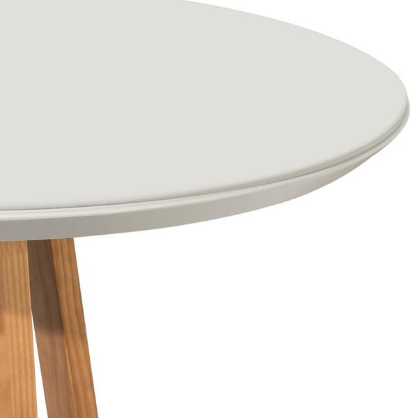 Luxor Roce 45 27 In 5 Piece Off White And Dark Beige Round Dining Table Charles Chair Set 2 10185101141 The Home Depot Charles Dining Chair Set, Off White Round Dining Table Set
