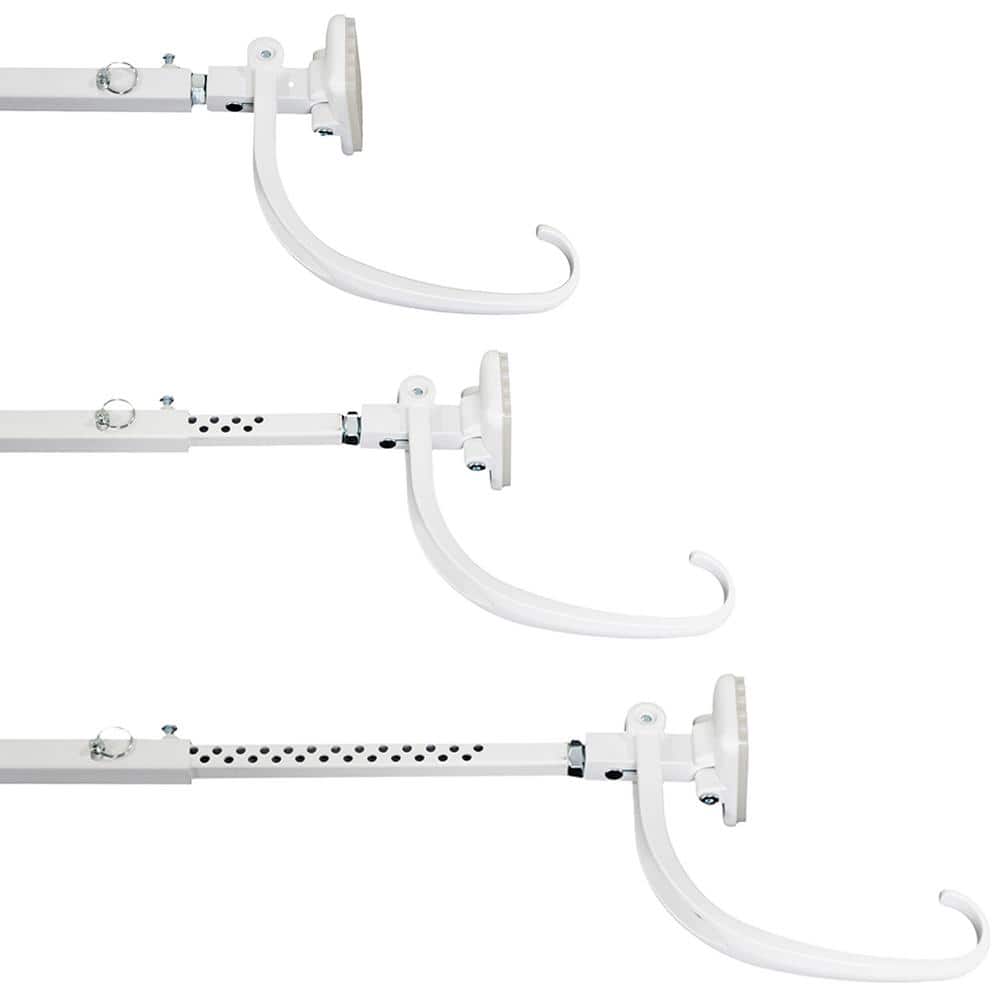 Adjustable White Metal Single Door Garland Hanger