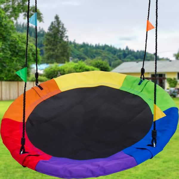 Sorbus Round 40 in. Disc Swing for Kids Multi-Colored