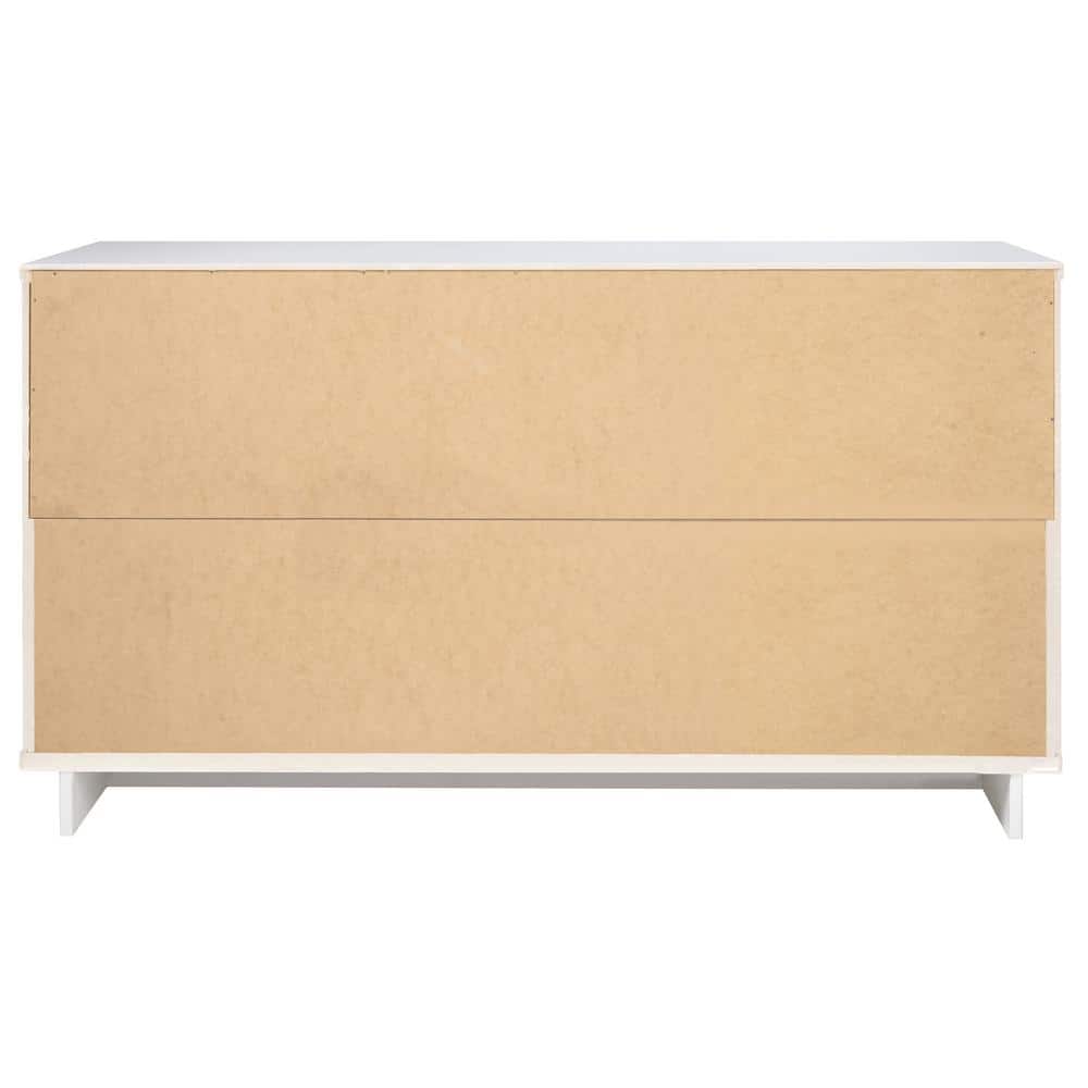 Granville White Double Wide Dresser with Soft Close Drawers