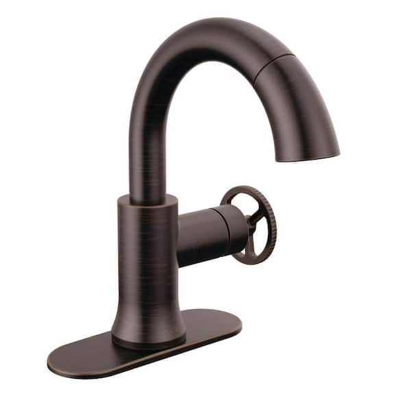 Delta Trinsic Single Handle Single Hole Bathroom Faucet with High