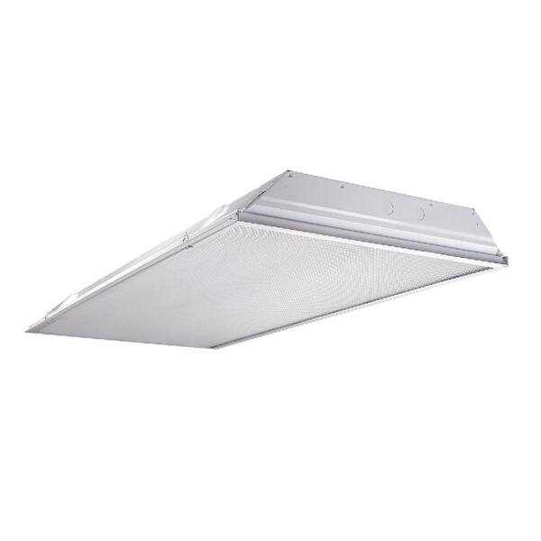 Metalux 2 ft. x 4 ft. 3-Light Fluorescent White Enamel Troffer
