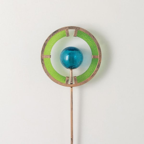 SULLIVANS 30 in. Blue And Green Circle Reflective Garden Stake