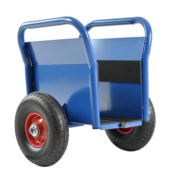 Heavy Duty Drywall Cart, Load Capacity 1000 lbs., All-Terrain Movement for Heavy Drywall Sheet & Door Material (Blue)