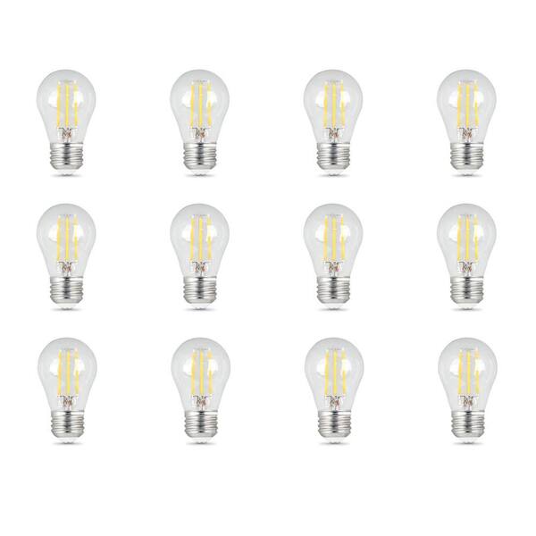 Feit Electric 60-Watt Equivalent (5000K) A15 Dimmable Filament Clear Glass LED Ceiling Fan Light Bulb, Daylight (12-Pack)