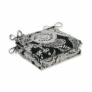 Paisley 18.5 x 16 2-Piece Outdoor Dining Chair Cushion Black/Ivory Addie