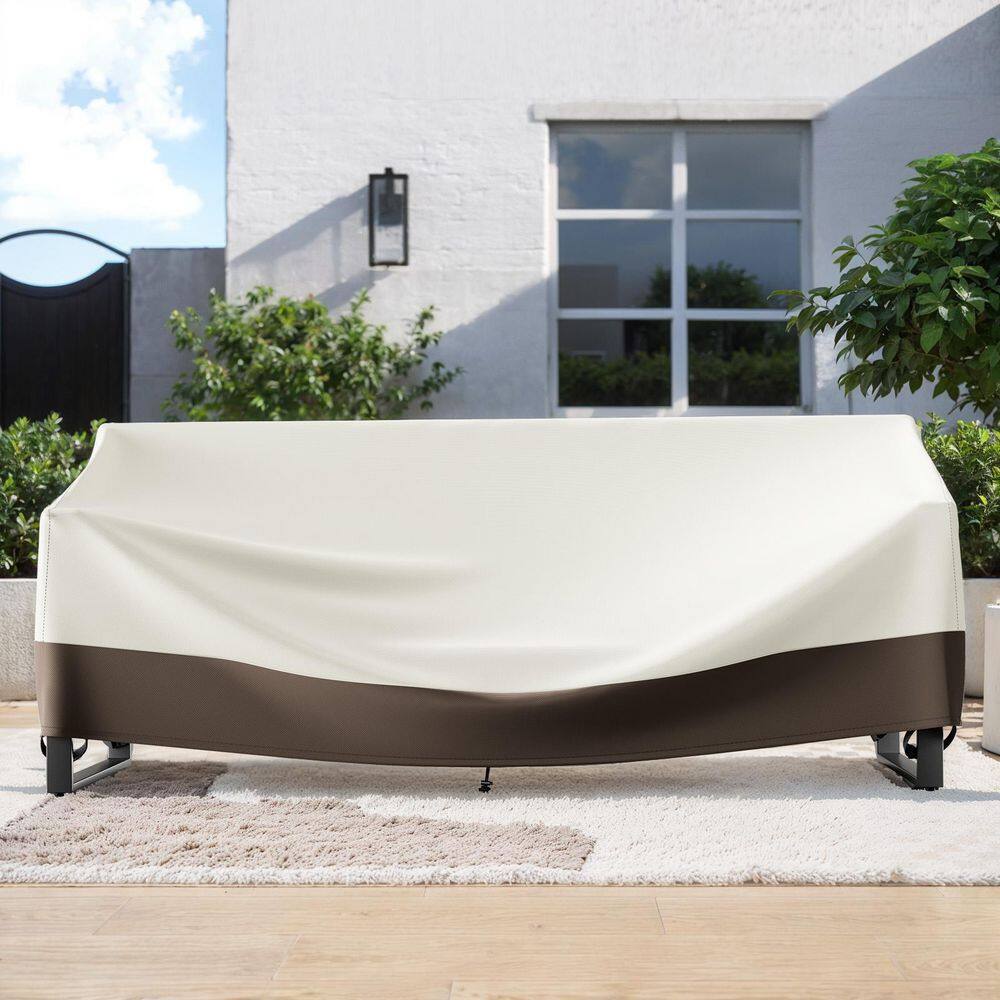 83 in. W x 34 in. D x 28 in. H Beige Patio Sofa Outdoor Chair Set Furniture 600D PVC Oxford Fabric Cover price history on PriceWatchPro