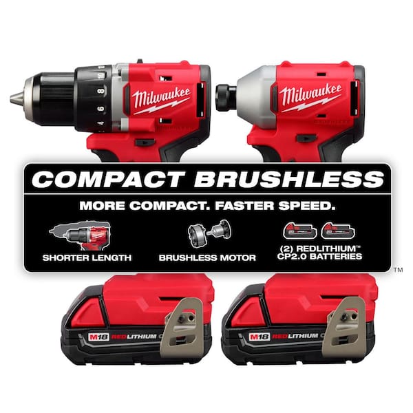 Milwaukee M18 18V Lithium-Ion Brushless Cordless Compact Drill