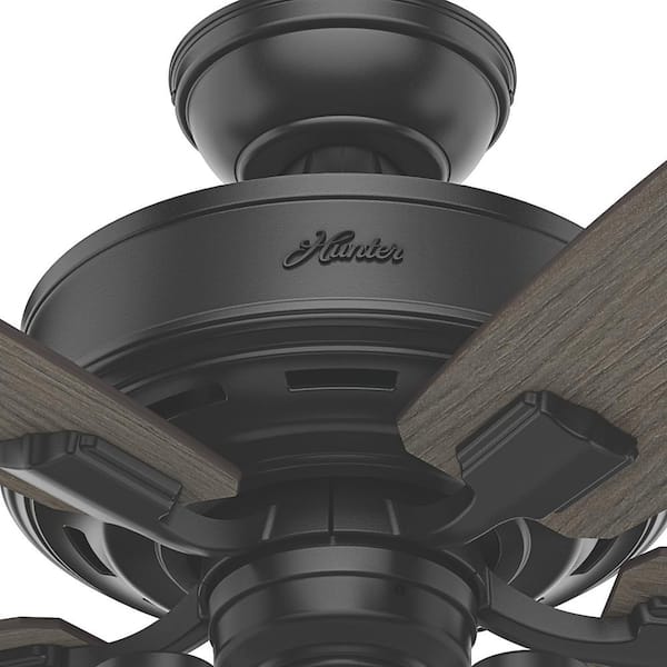 Hunter - Bennett 52 in. LED Indoor Matte Black Ceiling Fan with 3-Light Kit and Handheld Remote Control