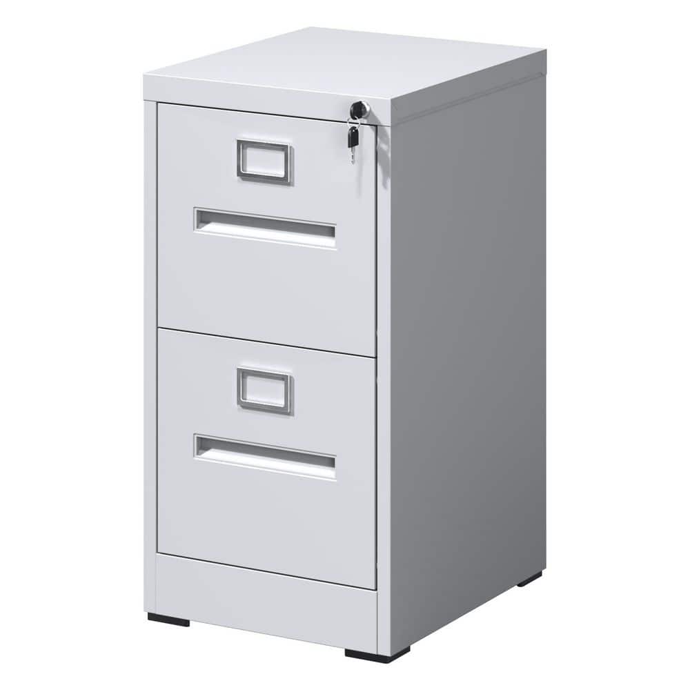 Modern 2-Drawer White Metal 18 in. W Vertical File Cabinet price history on PriceWatchPro