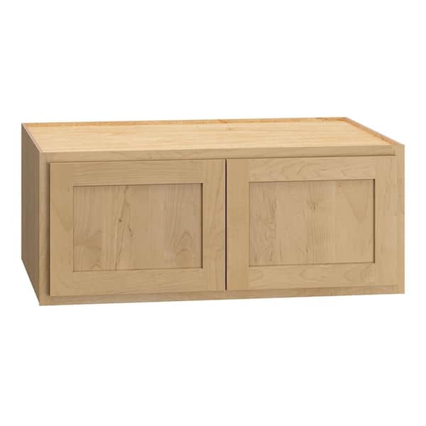 QuickShip Cottage 37 in. W x 24 in. D x 15 in. H Assembled Plywood Wall Bridge Kitchen Cabinet in Canopy Partial Overlay