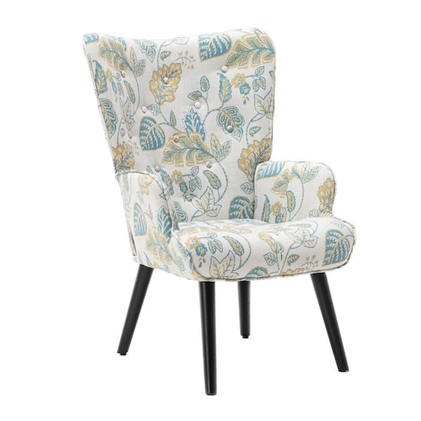 Unbranded 26 in. Modern Green Leaf Polyester Arm Chair