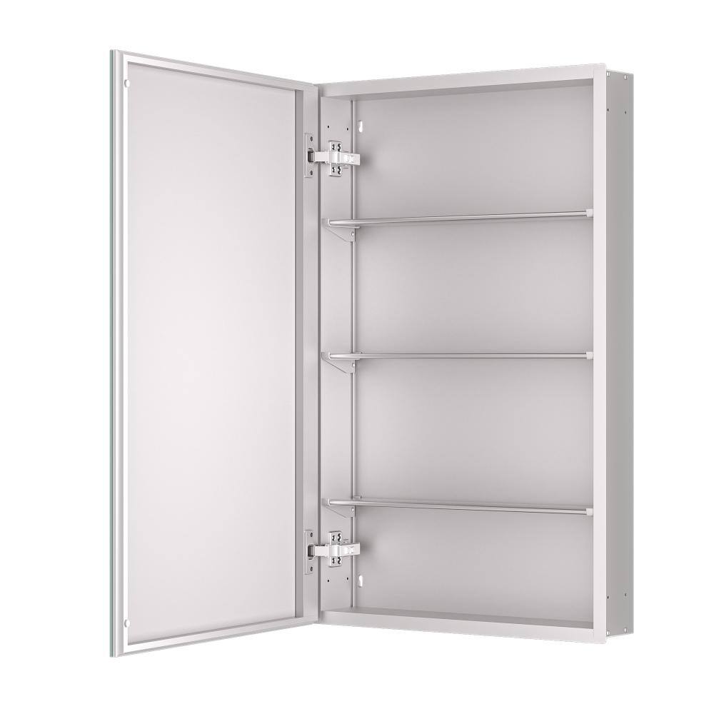 20 in. W x 32 in. H Rectangular Beveled Frameless Metal Silver Surface Mount/Recessed Medicine Cabinet with Mirror price history on PriceWatchPro