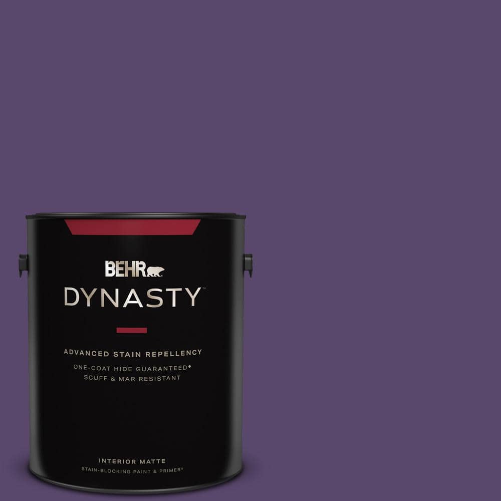 BEHR Premium Plus 1 gal. #P570-7 Proper Purple Hi-Gloss Enamel Interior/Exterior Paint