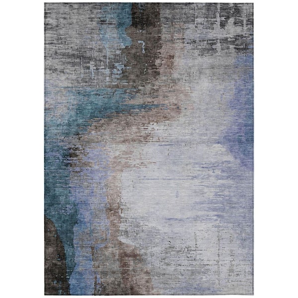 Chantille Machine Washable Indoor/Outdoor Abstract ACN2041 Brown 8 ft. x 10 ft. Area Rug