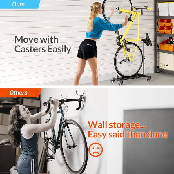 Vertical Bike Best Bike Rack For Garage Floor No Drill Vertical
