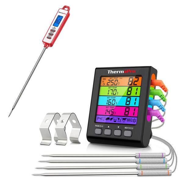 ThermoPro 4Probe Leavein Meat Digital Thermometer with Temp Alarm