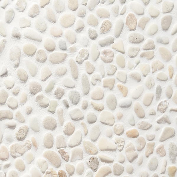 Ivy Hill Tile Countryside Micropebbles 11.81 in. x 11.81 in. White Floor and Wall Mosaic (0.97 sq. ft. / sheet)