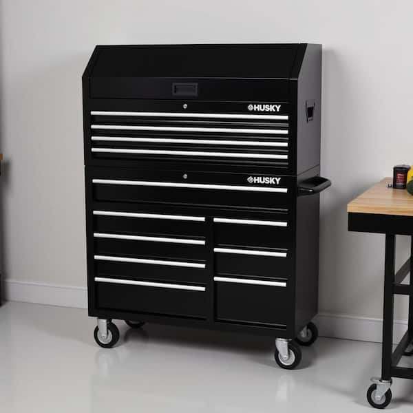 Tool Storage 42 in. W x 18 in. D Standard Duty Black Tool Chest Combo