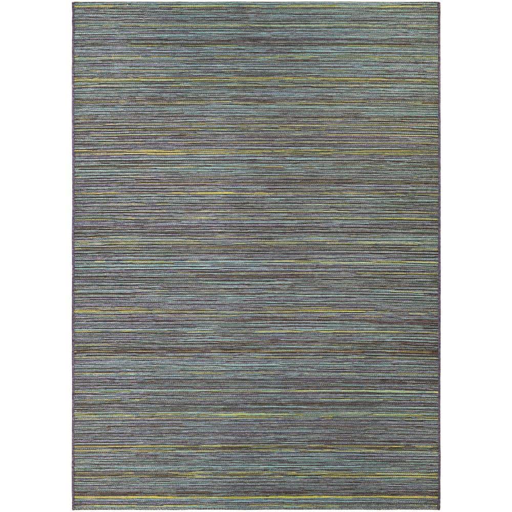 Bowery Sapphire Blue 5' x 7' Wool-Synthetic Blend Flat Woven Rug