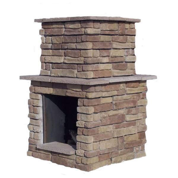 Natural Concrete Products Co 60 in. Random Brown Windsor Outdoor Fireplace