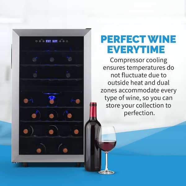 NewAir Dual Zone 19 in. 43-bottle Compressor Wine Fridge