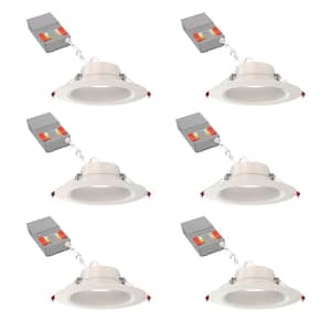 CS WF DREG B 6 in. Adjustable Lumen and CCT Canless IC Rated Dimmable Integrated LED Recessed Light Trim 6-Pack