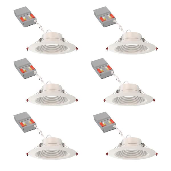Juno CS WF DREG B 6 in. Adjustable Lumen and CCT Canless IC Rated Dimmable Integrated LED Recessed Light Trim 6-Pack
