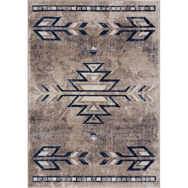 Havana Beige 2 ft. 3 in. x 8 ft. Traditional Distressed Runner Area Rug