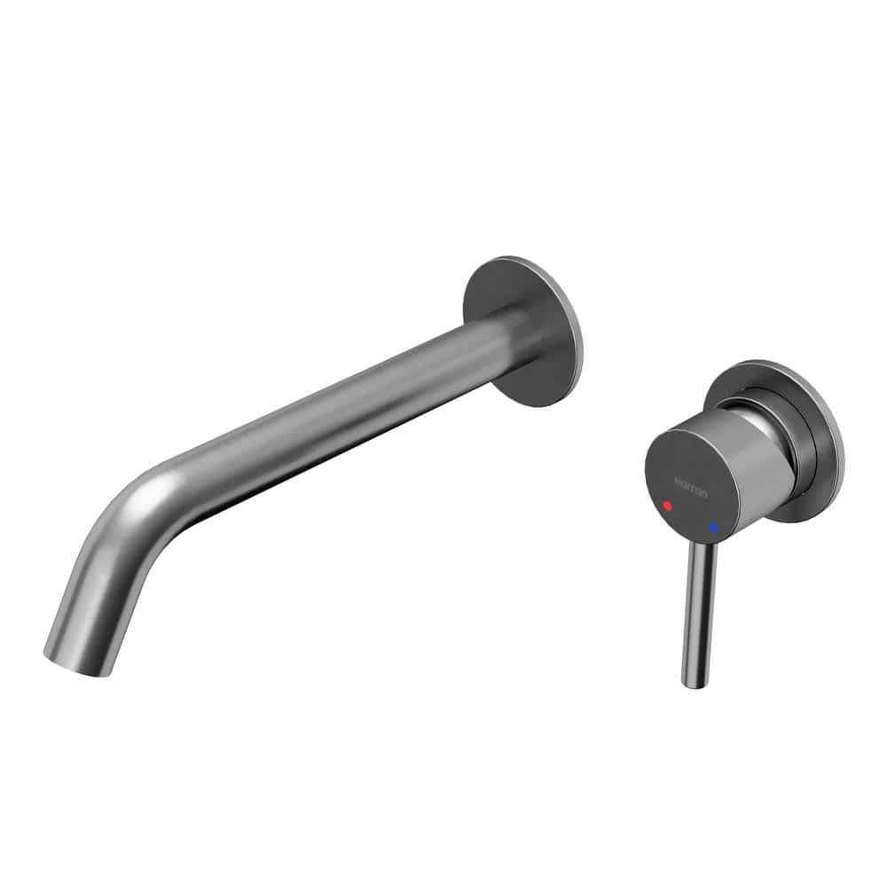 Stainless Steel Single Handle Wall-Mount Bathroom Faucet