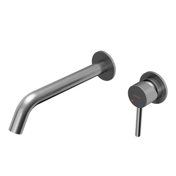 Karran Grantham Single Handle Wall Mounted Bathroom Faucet in Stainless Steel