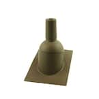 Pipe Boot for 1.5 inch I.D. Vent Pipe Brown Color New Construction/Reroof
