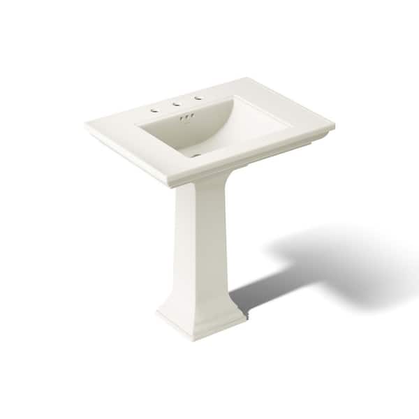KOHLER Memoirs 30.7 in. x 22.19 in. Pedestal Bathroom Sink in Biscuit Ceramic