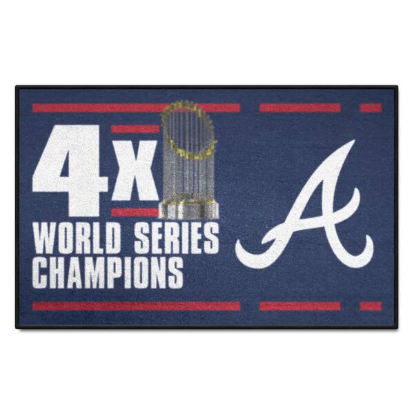 FANMATS Atlanta Braves Blue Dynasty 19 in. x 30 in. Starter Mat Accent Rug
