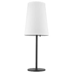 27 in. Black Standard Light Bulb Bedside Table Lamp
