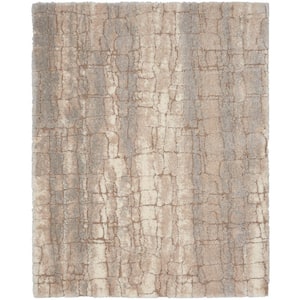 Dreamy Shag Ivory Beige 9 ft. x 12 ft. All-over design Contemporary Area Rug