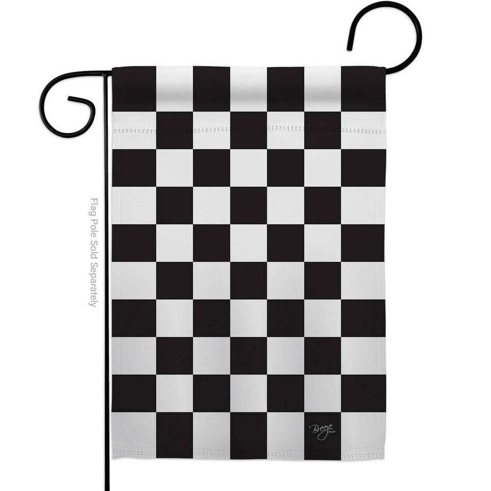 Breeze Decor 13 in. x 18.5 in. Winner Racing Garden Flag 2-Sided Sports Decorative Vertical Flags