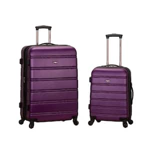 Melbourne Expandable 2-Piece Hardside Spinner Luggage Set, Purple